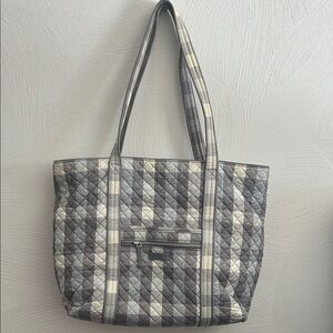 Vera Bradley Gray Quilted Tote Bag